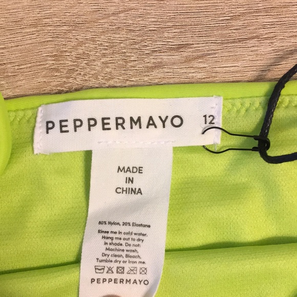 NWT Peppermayo High Waisted Neon Bikini Set - Picture 6 of 8